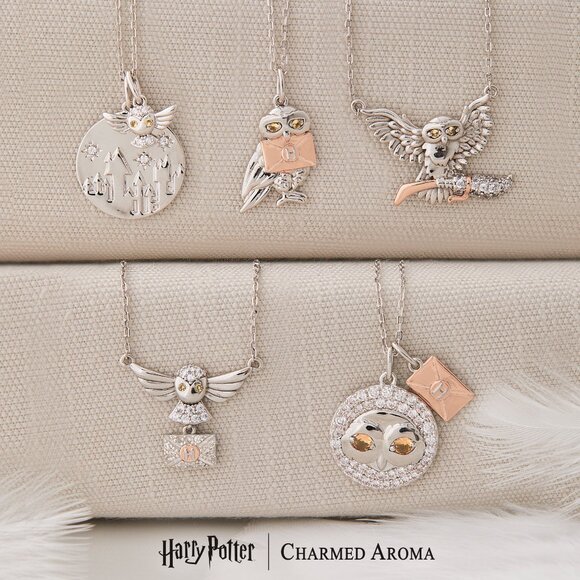 Official Harry Potter Hedwig Owl Necklace - 925 Sterling Silver - Picture 2 of 2
